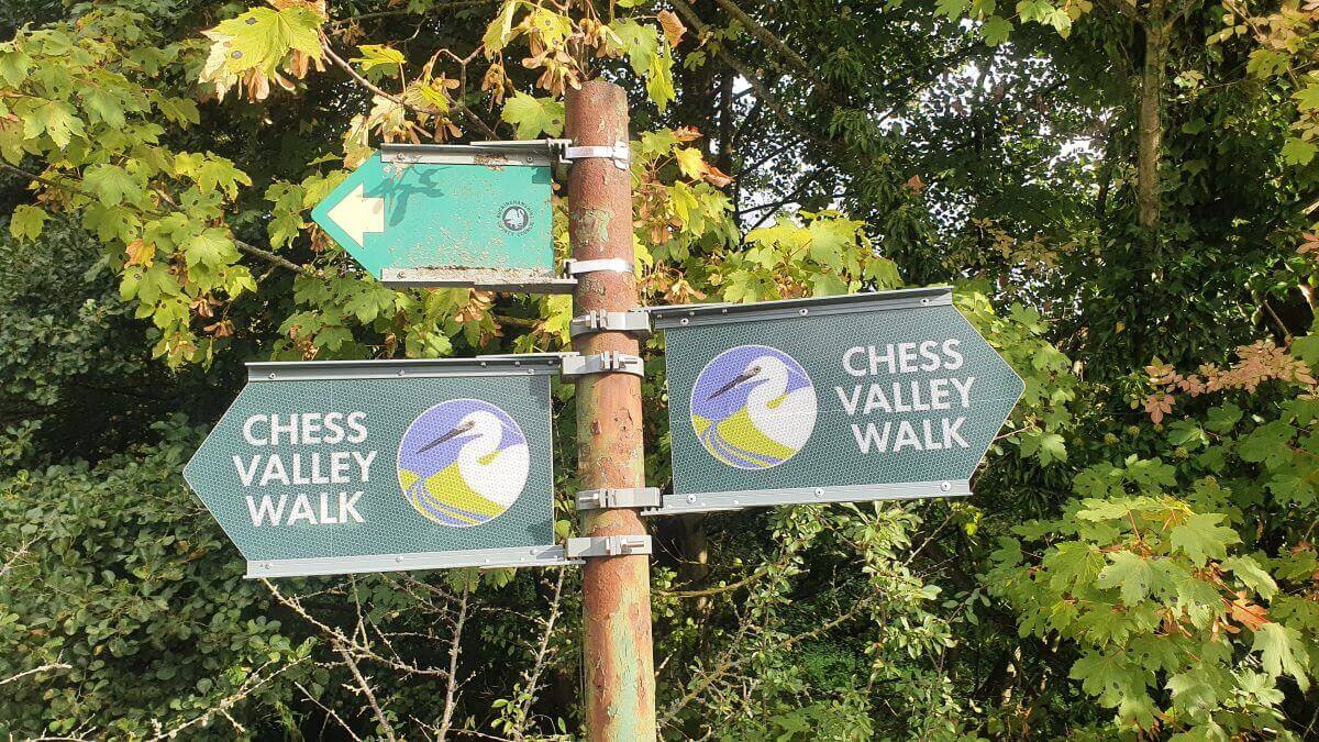 chess valley walk sign