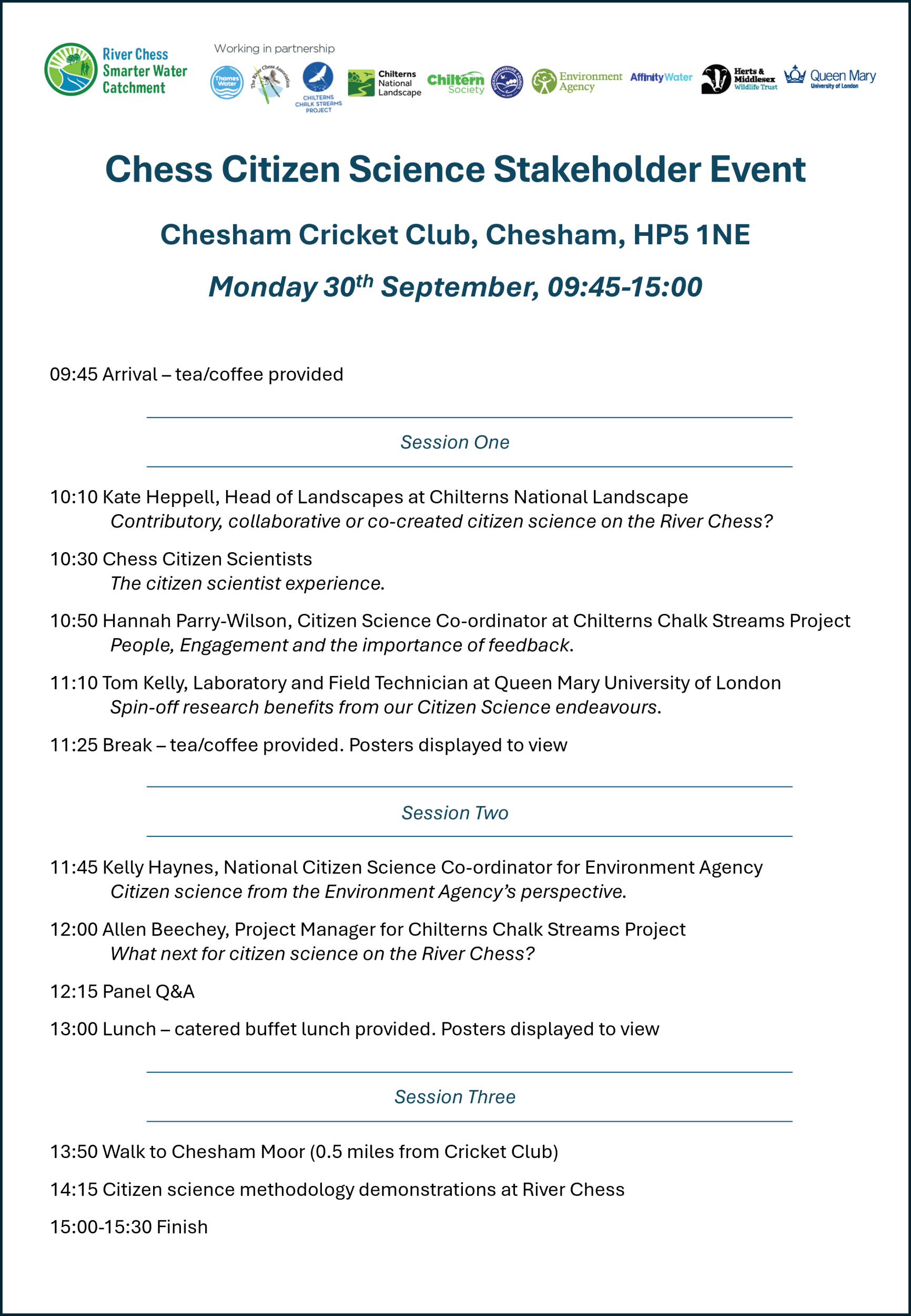 Image of Stakeholder event schedule